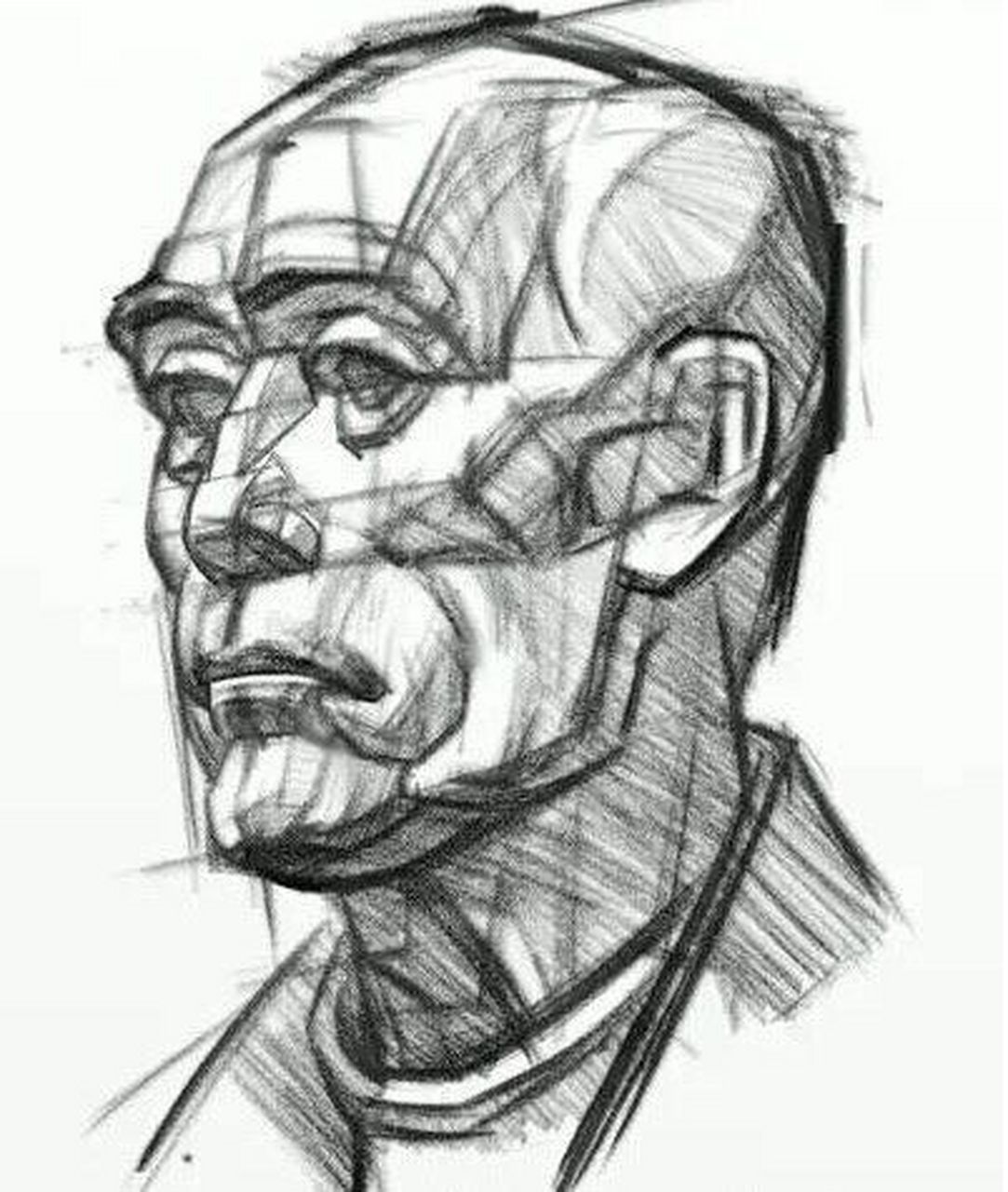 素描头像结构解析,步骤总结 1.
