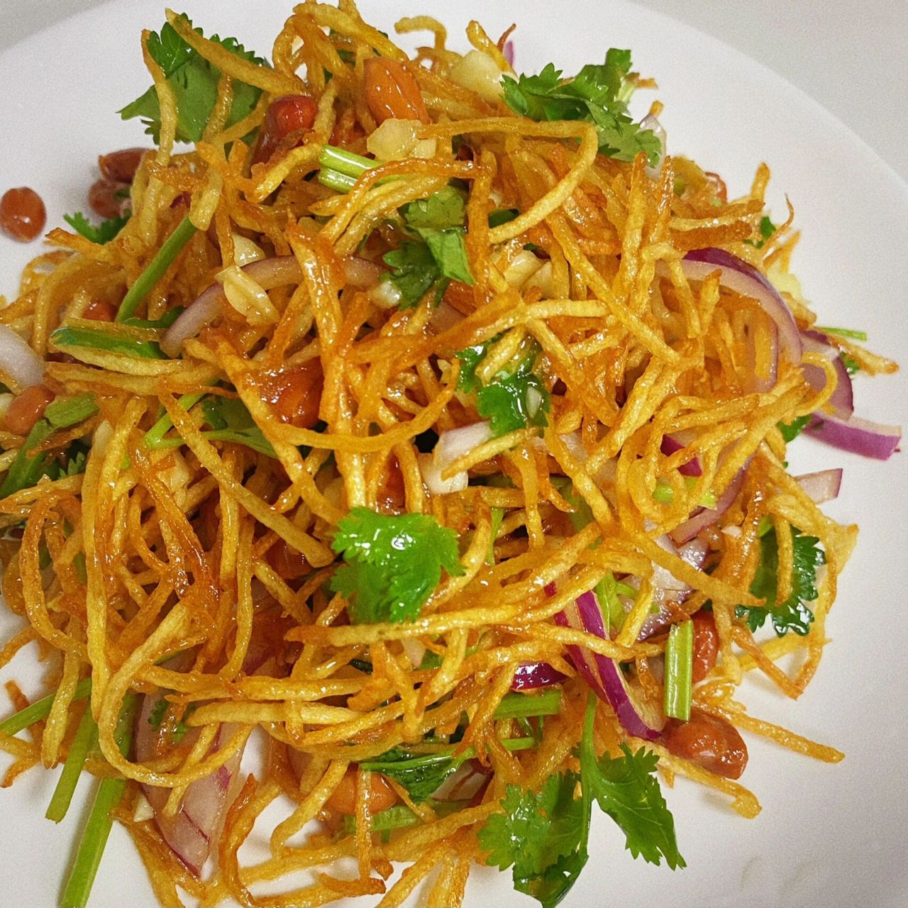 三分钟搞定一盘凉拌菜6015东北味三丝爆豆 今天教大家一款酸甜