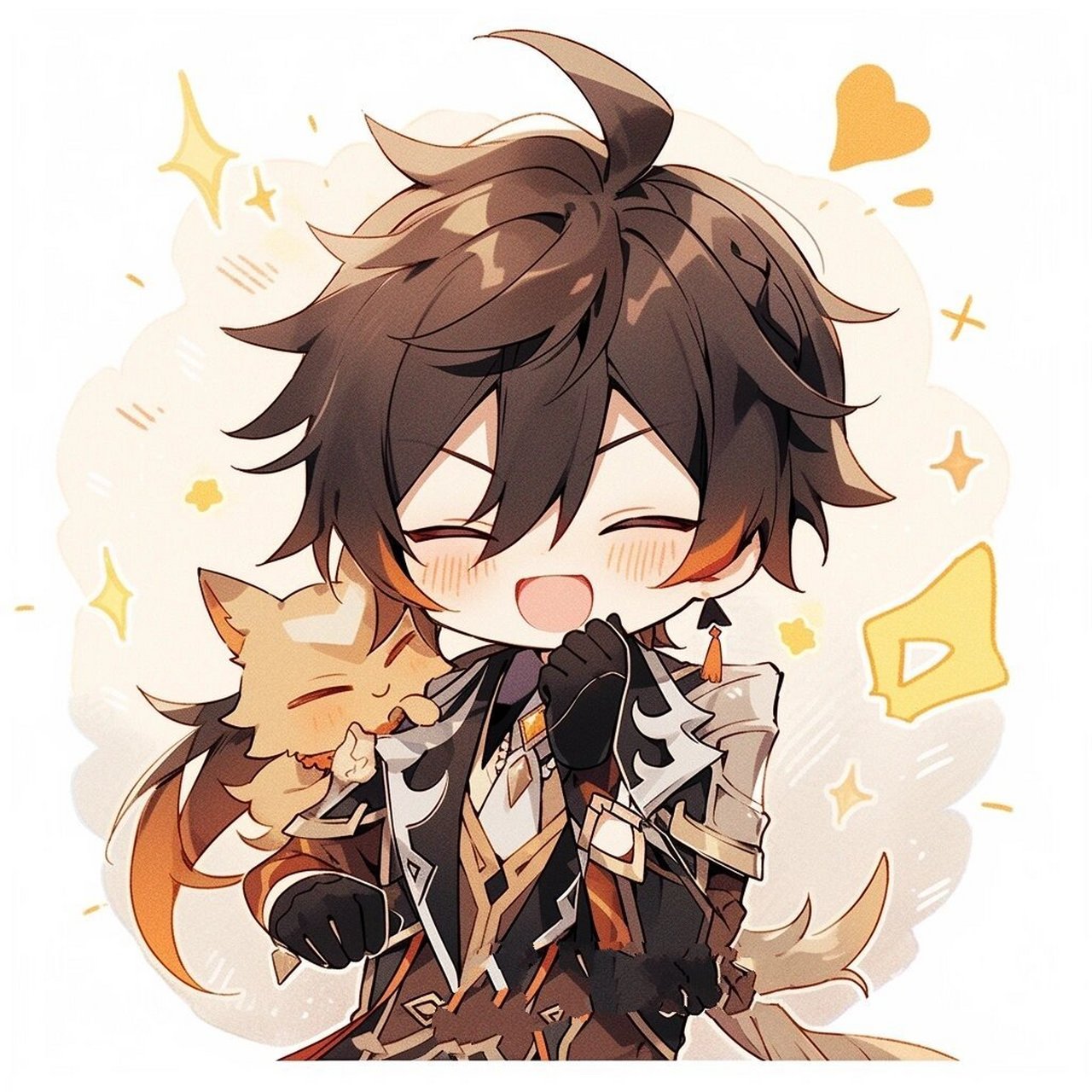 原神头像|钟离 当钟老爷子开始卖萌 这谁顶得住啊