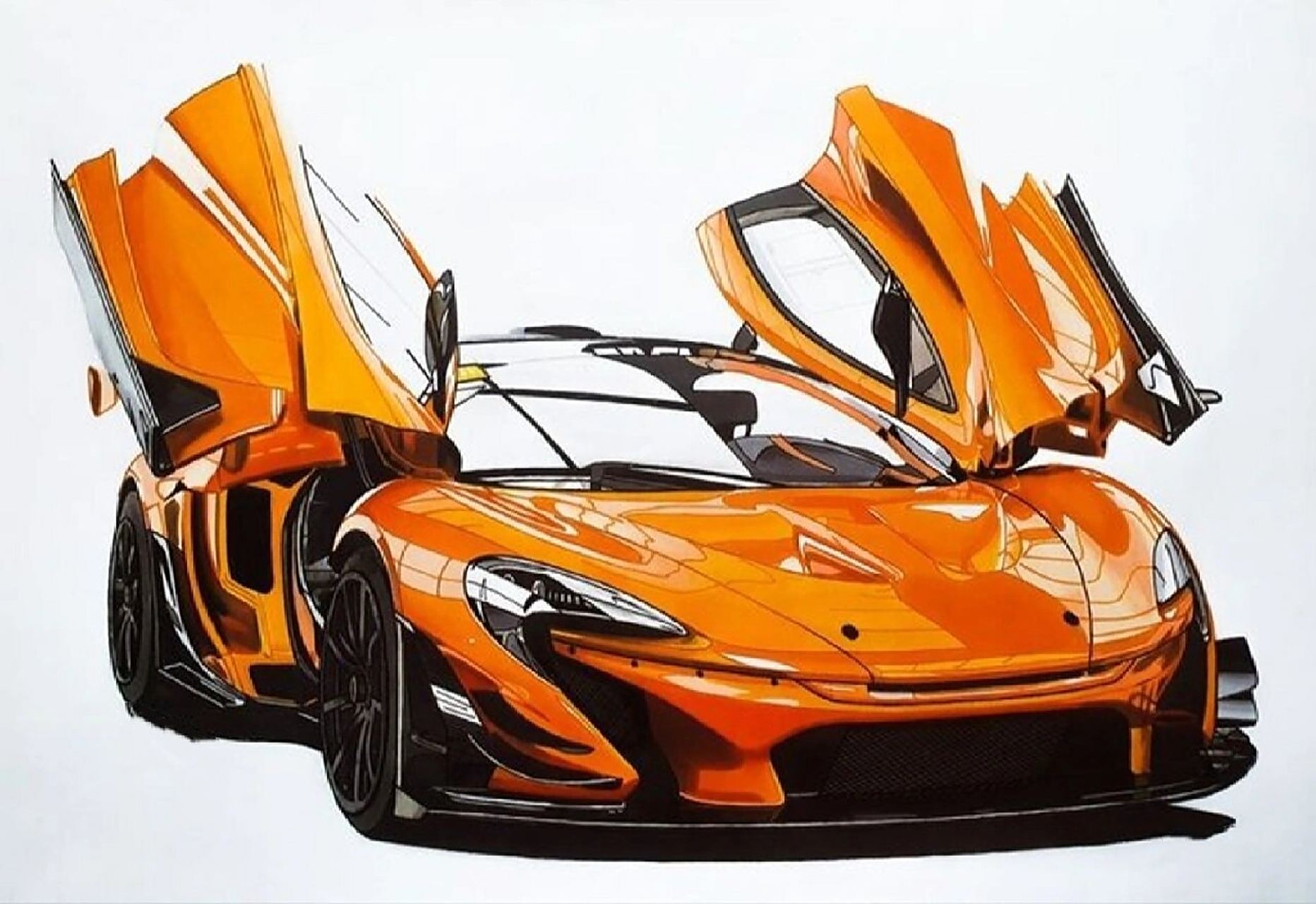 96你们要的超跑绘画素材2来了～09 分享第二篇超级跑车绘画素材给