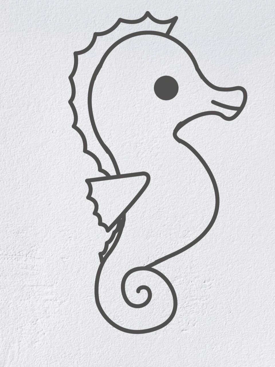 动物简笔画之可爱的小海马