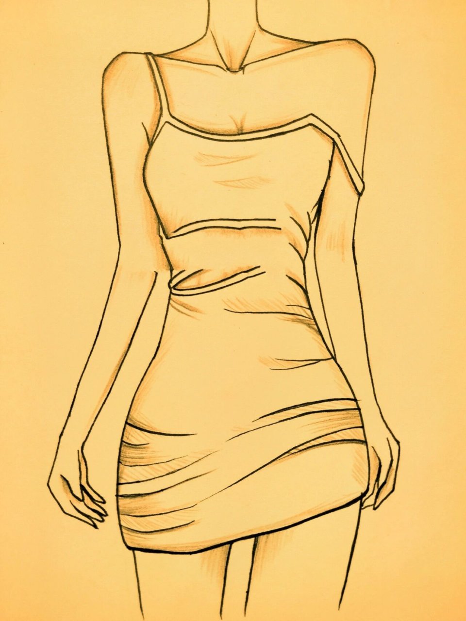 美女黑白简笔画#绘画教程48(附过程) 辣妹手绘简笔画74绘画过程74