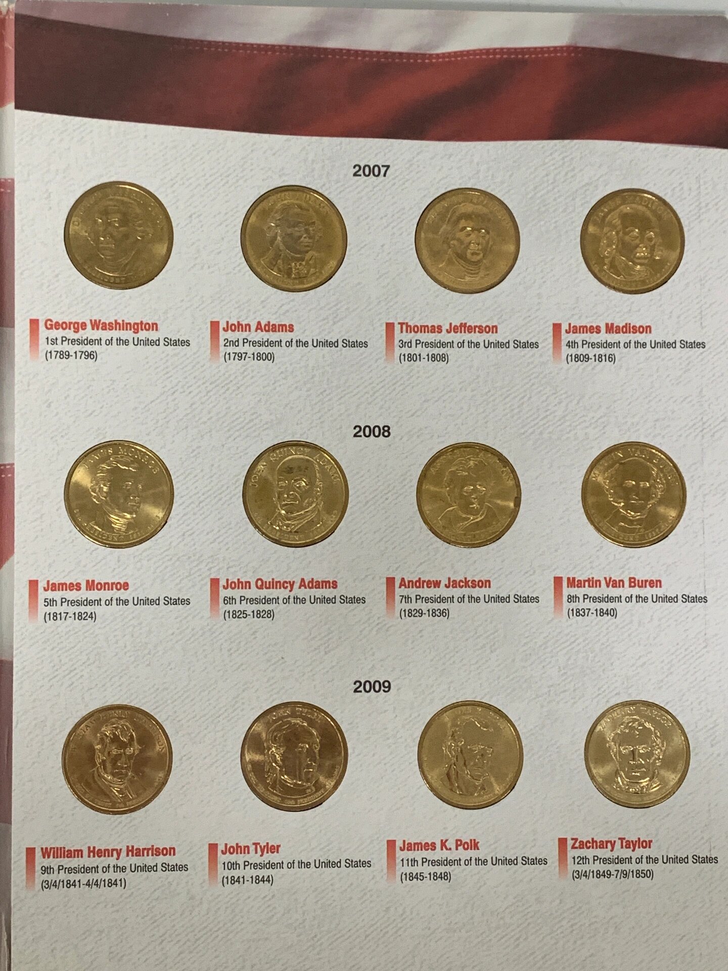 美国总统1元硬币