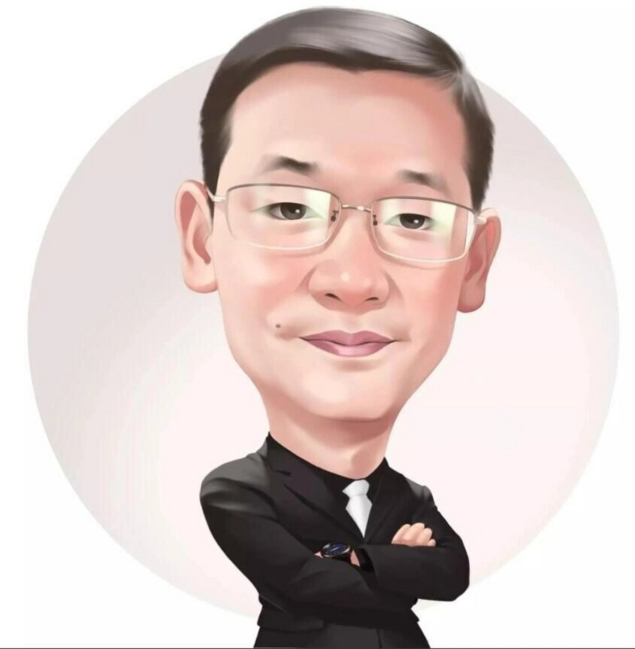 成功人士,老板大叔必备头像,很有老板风范 男士手绘头像夸张生动又