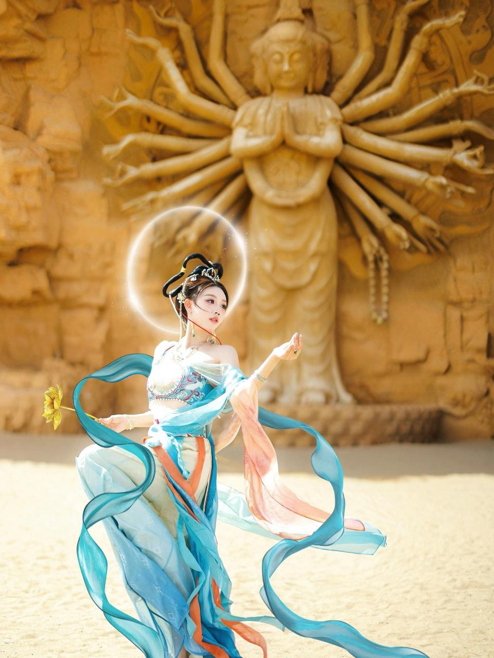 跑去敦煌顶着大太阳好不容易拍的飞天神女,竟然有人说我是ai0969