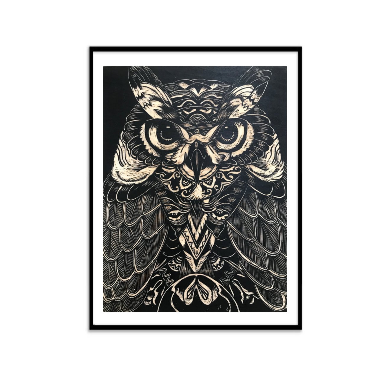 猫头鹰01 | 版画 | 黑白木刻 | 猫头鹰黑白木刻01 教学目标:01