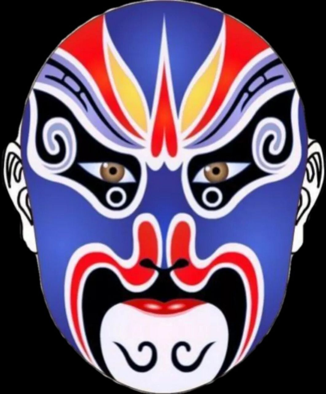 京剧脸谱|品味中华之美 90"蓝脸的窦尔敦盗御马,红脸的关公战长沙