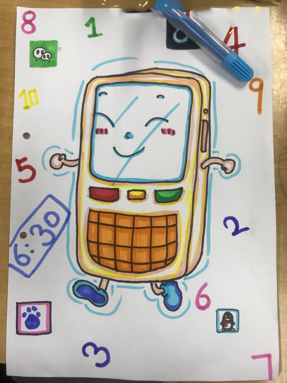 《手机》95拟人         学前教育简笔画30分钟
