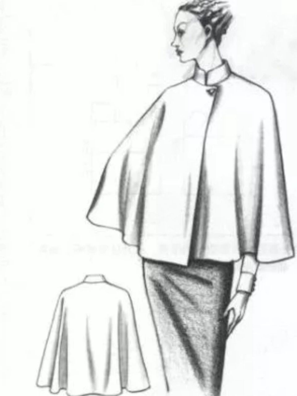 分享四种披风的裁剪图纸(适合小白学习)