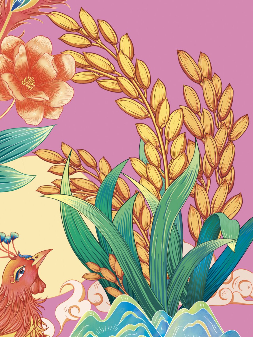 大米包装插画 生命有限,创意无限.