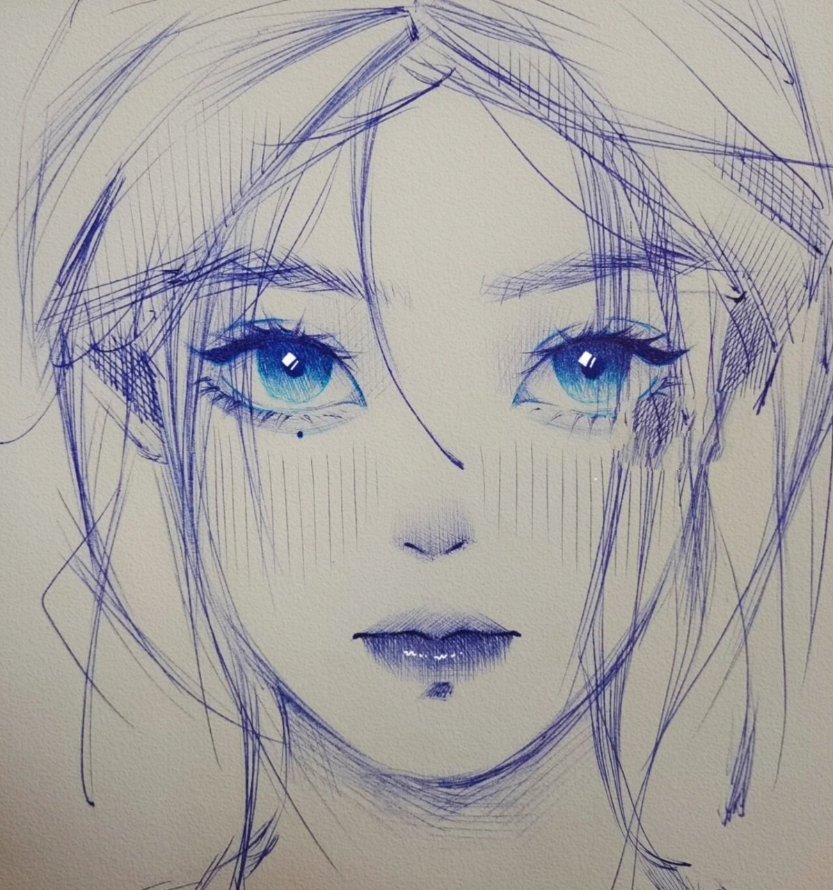 圆珠笔手绘临摹