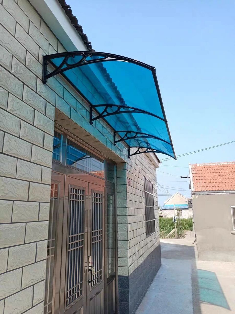 家用大门窗户遮雨棚,铝合金雨棚屋檐家用 收到两位顾客的实拍反馈图