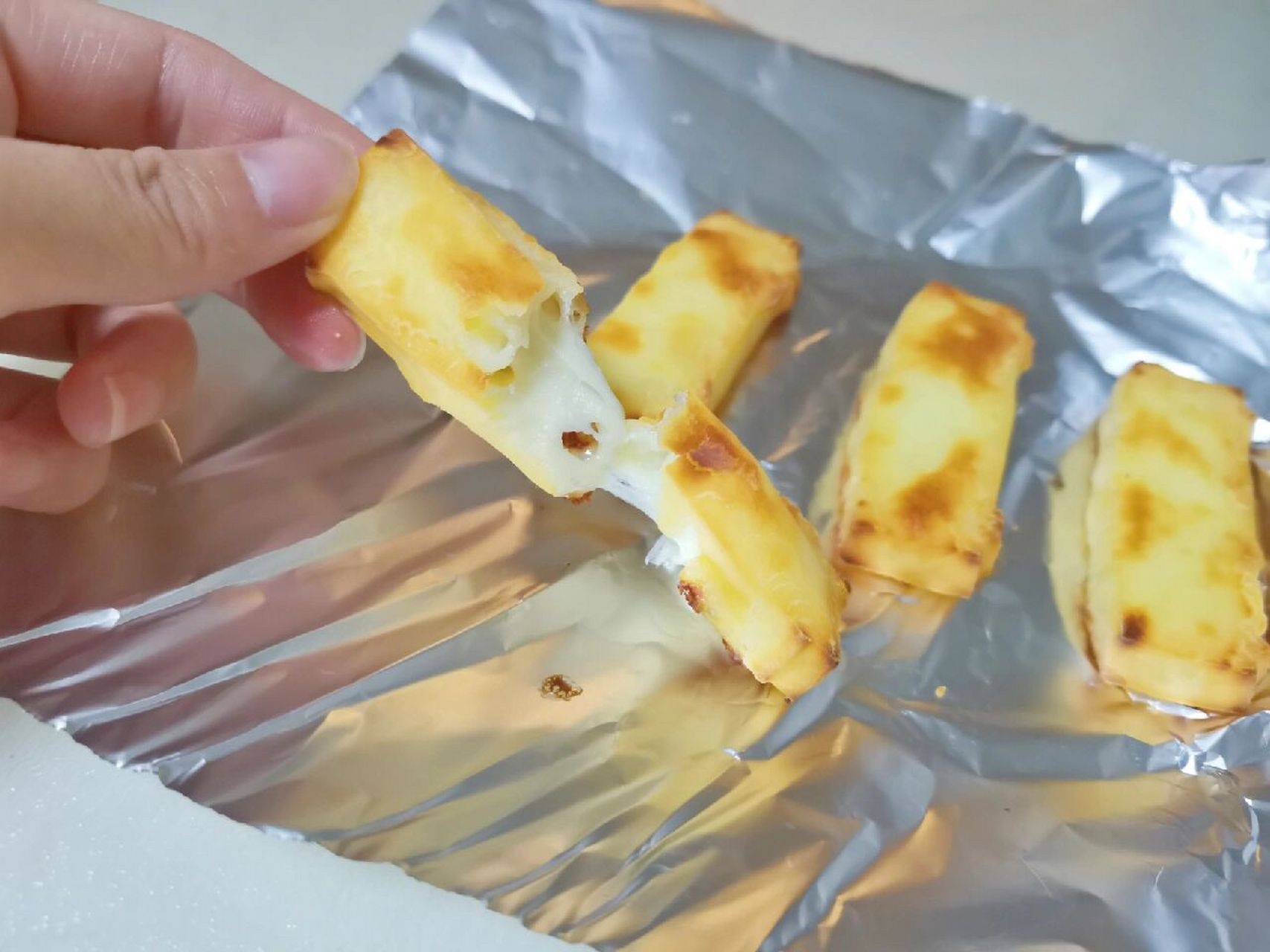 烤奶豆腐&内蒙特产拉丝奶酪芝士         	 第一次做就成功了,超级