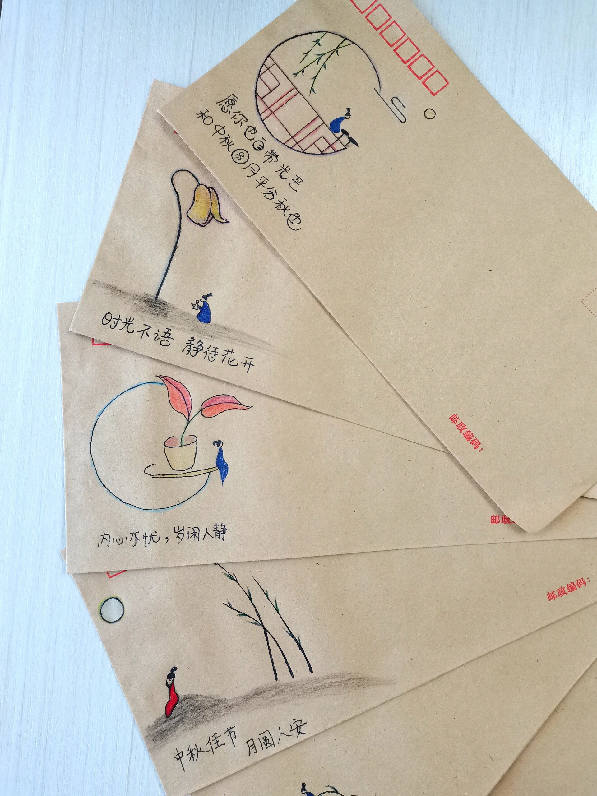 信封插画|节日简笔画