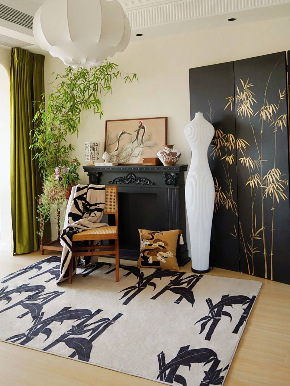 不可居无竹|法式中国风客厅的别样布置 竹子是我家隐香居必不可少的