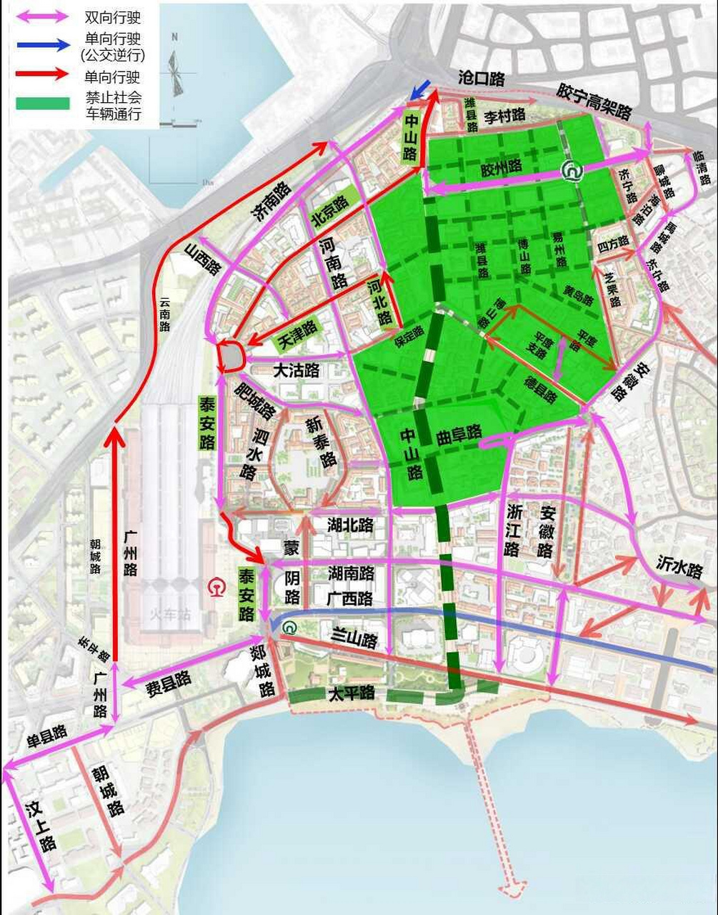 青岛中山路规划图图片