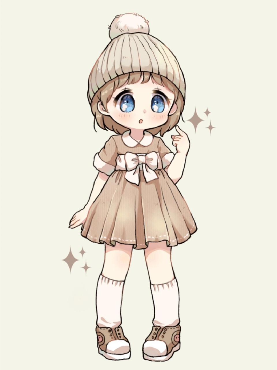 q版女孩 铅笔 工具 ipad