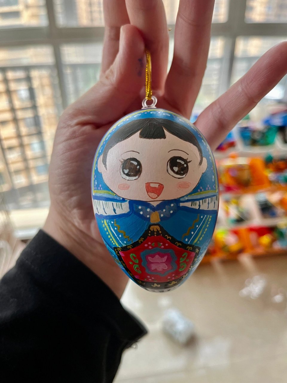 三月三|手绘彩蛋——壮族小阿妹鸡蛋画04 三月三活动怎么能少得了画