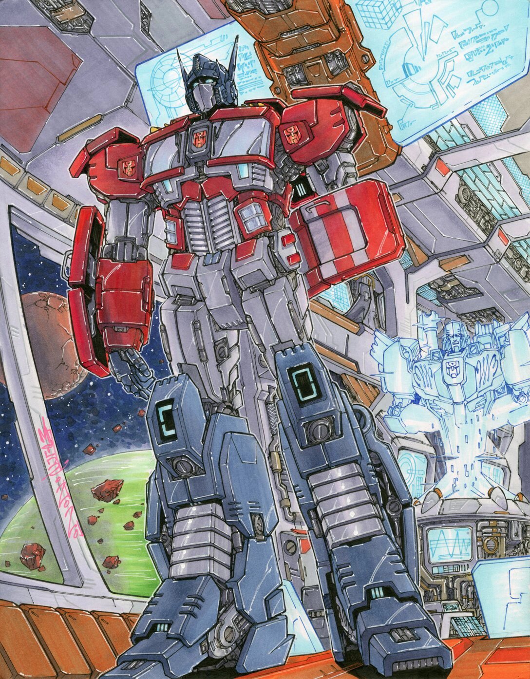 [transformers] idw变形金刚 壁纸 idw变形金刚 擎天柱&威震天