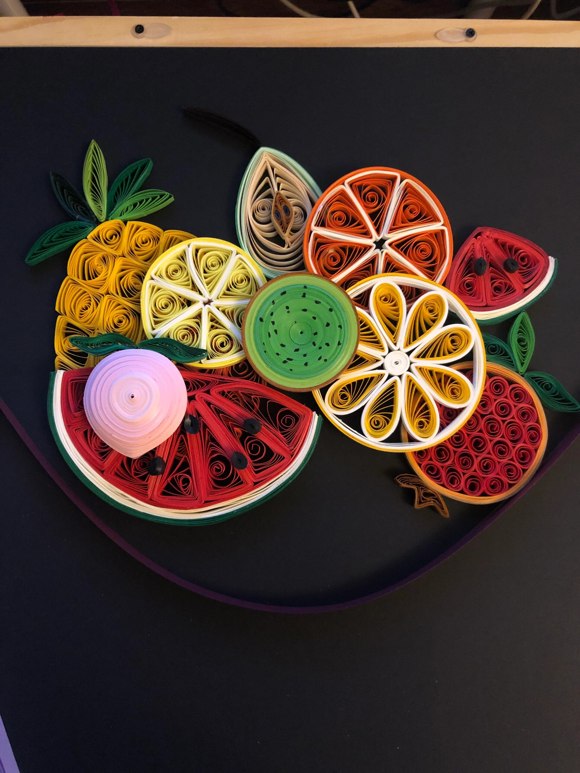 第一次接触衍纸 水果主题 立体作业