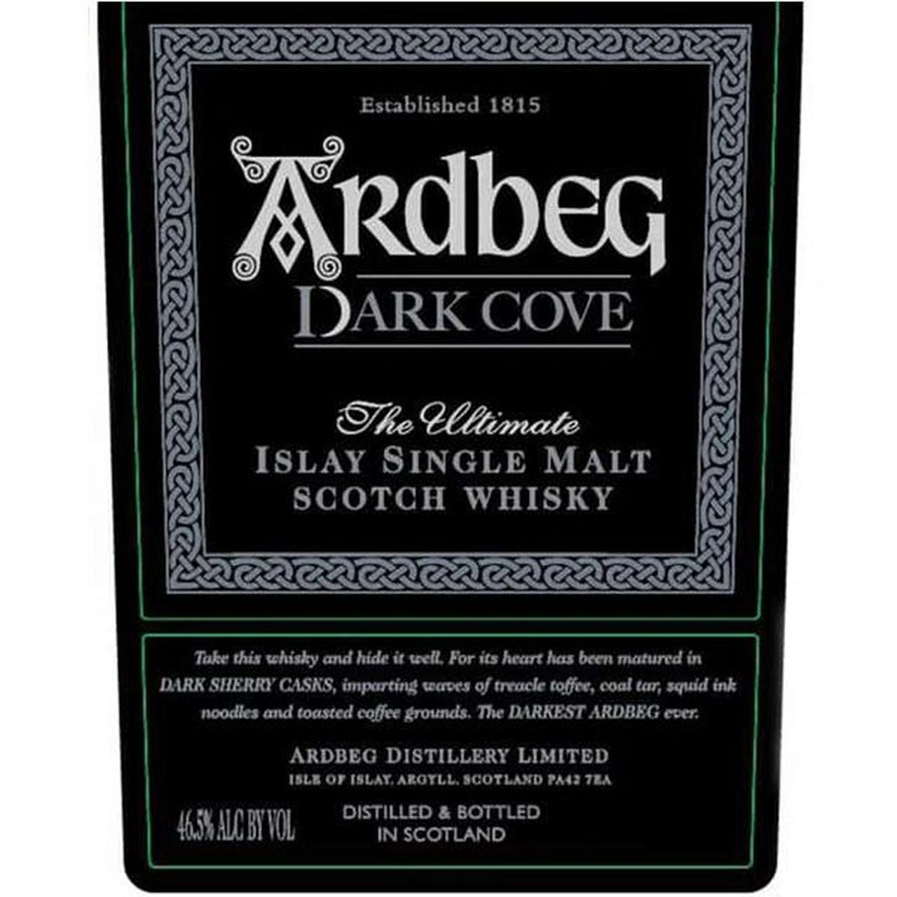 阿贝黑湾2016年限量版单一麦芽苏格兰威士忌 ardbeg dark cove