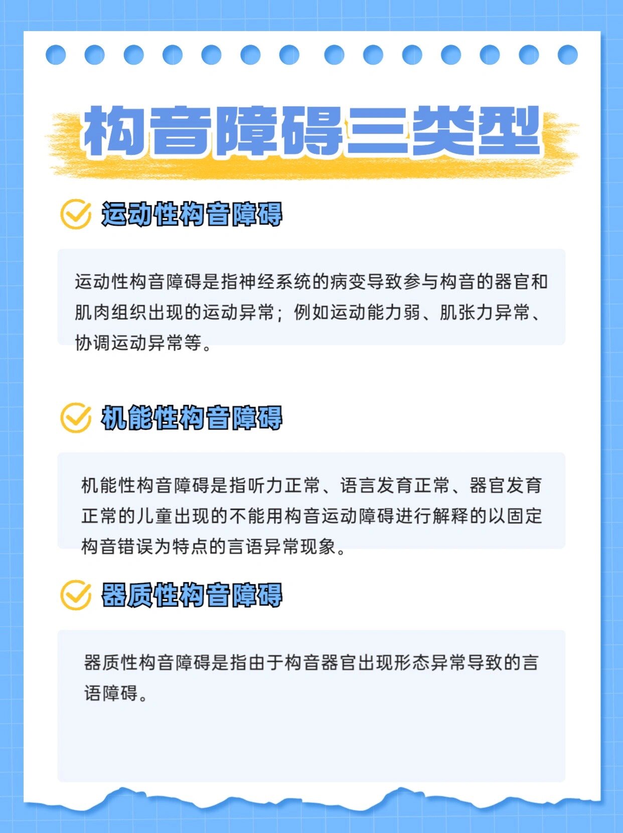 语迟孩子构音障碍的三种类型 1,运动性构音障碍 运动性构音障碍是指