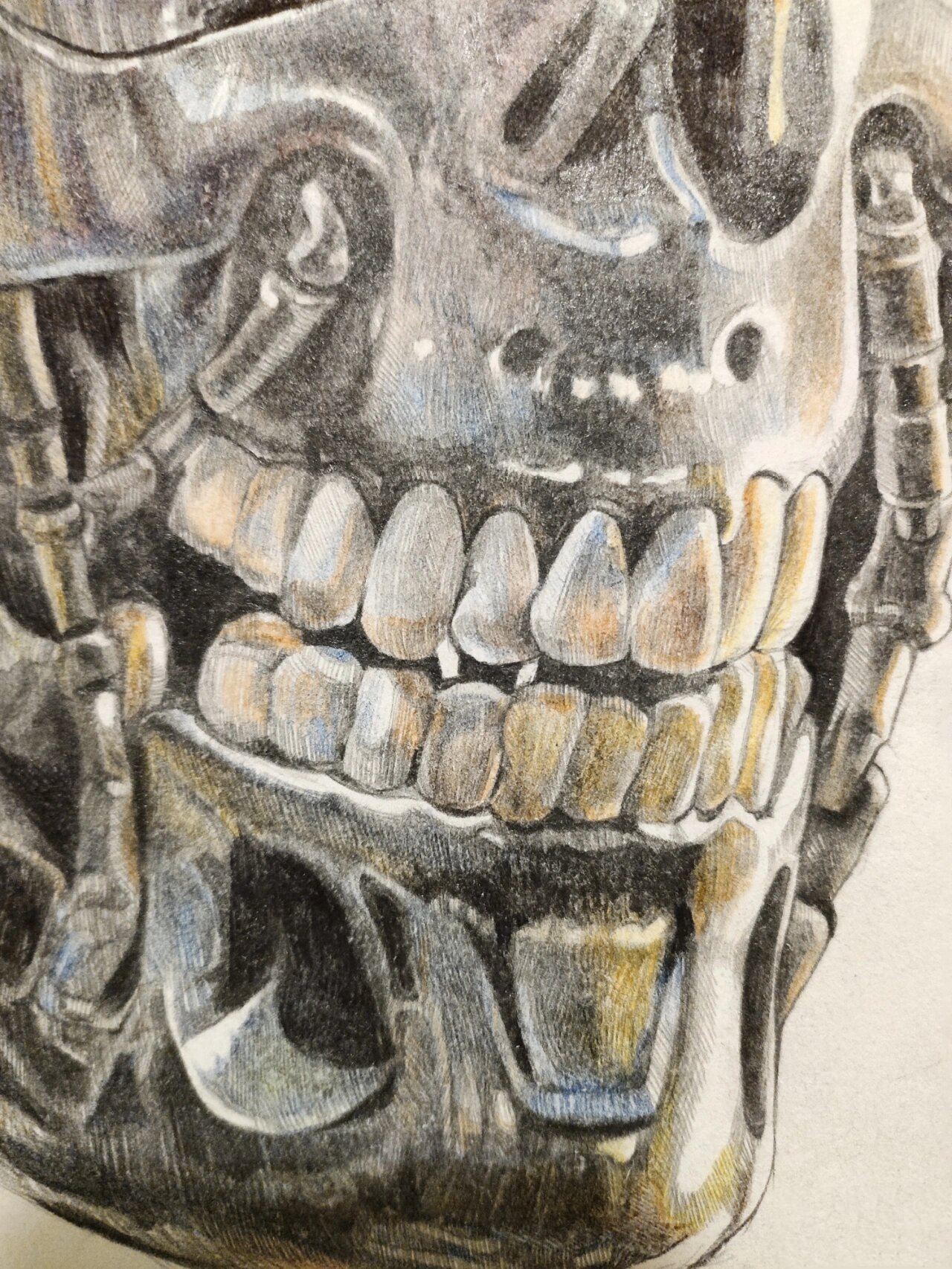 彩铅手绘|终结者t-800 又画终结者了 这是州长外表下的金属t-800 经典