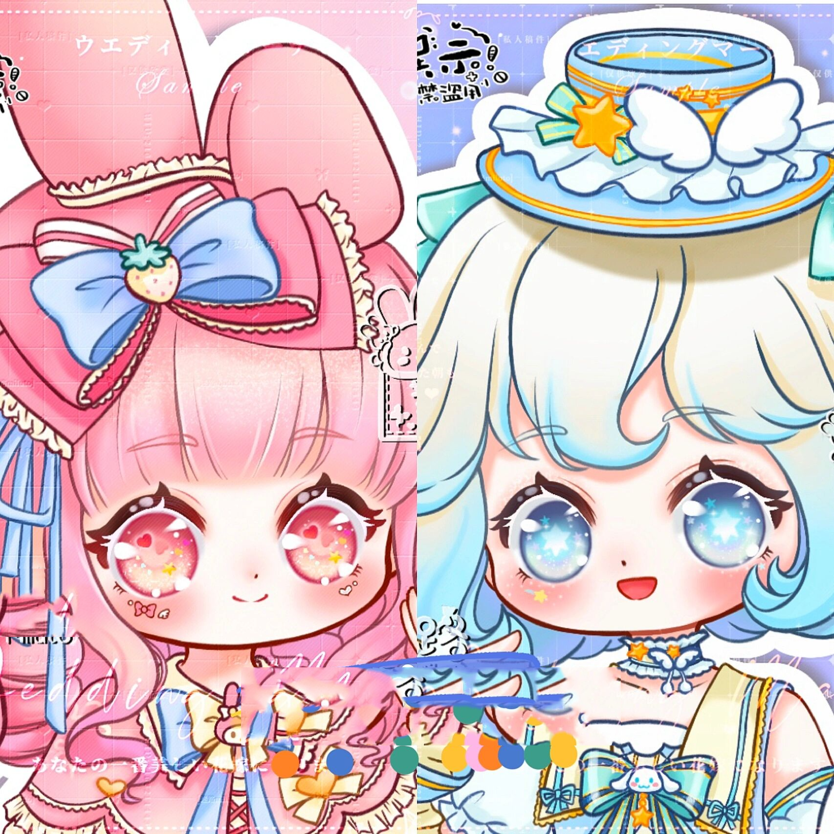 q版闺蜜头像|闪耀暖暖🌟美乐蒂&玉桂狗