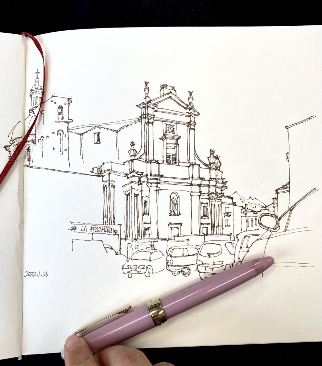 钢笔画|欧洲建筑速写3幅 临摹来自:陈新生老师的速写作品 	 今年画的