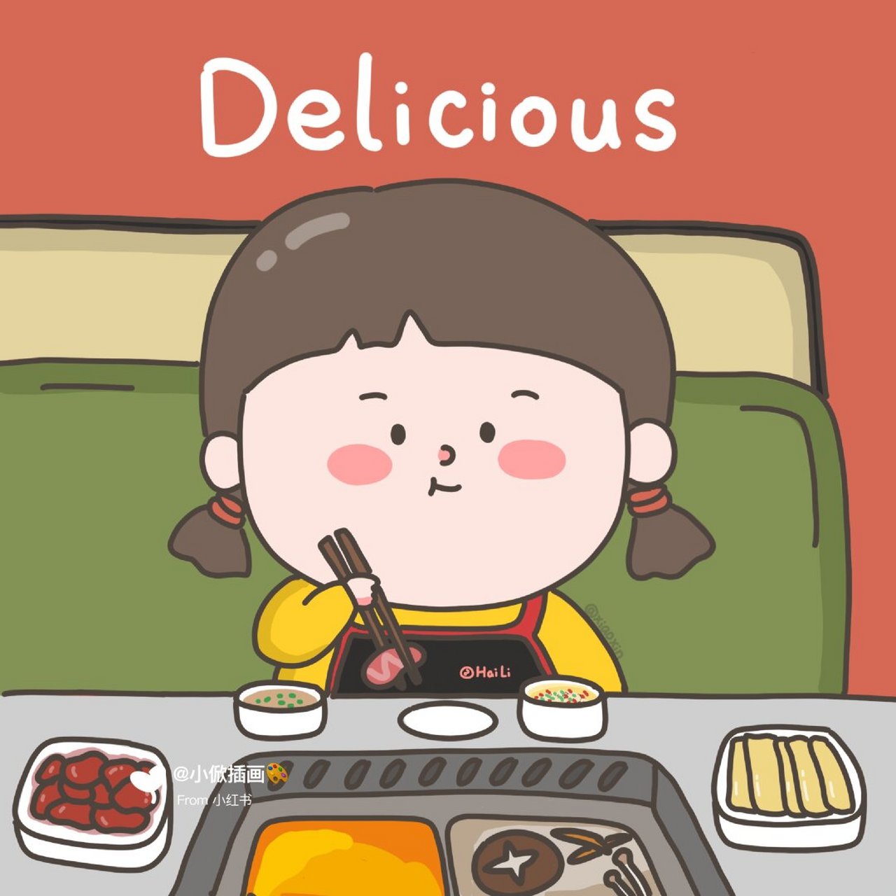 吃海底捞可爱女孩9799头像,吃火锅你们一般都点什么呢[你懂的]