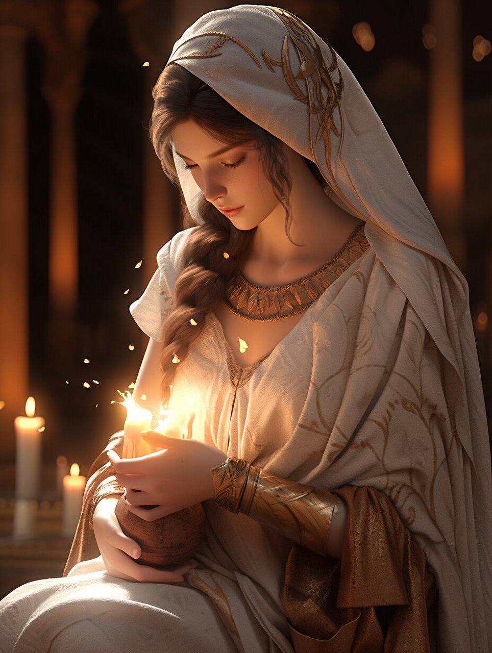 希腊神话|炉灶女神赫斯提亚 赫斯提亚是希腊神话中的炉灶女神,家宅的