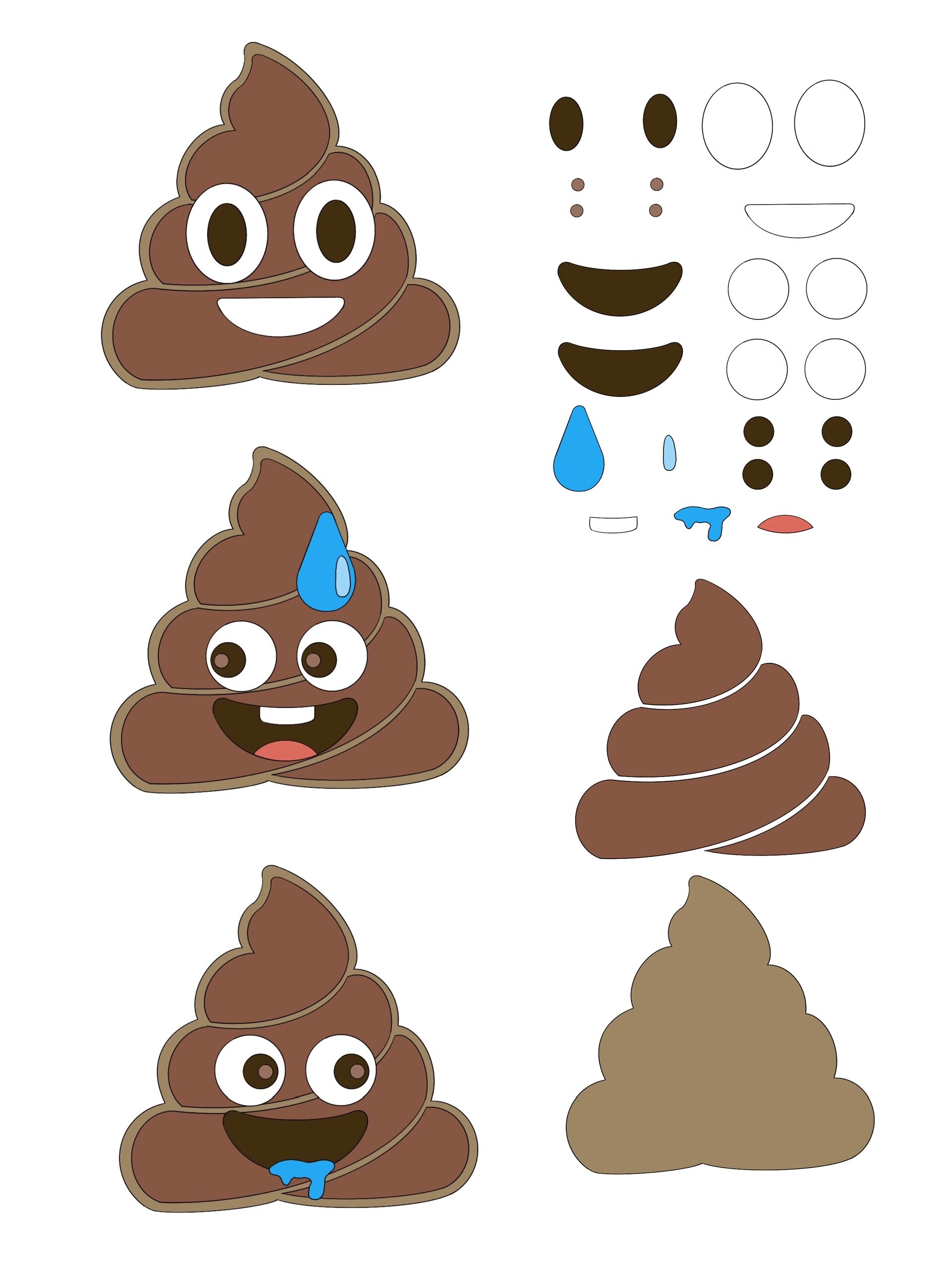 大便💩emoji不织布挂件图纸💩💩💩