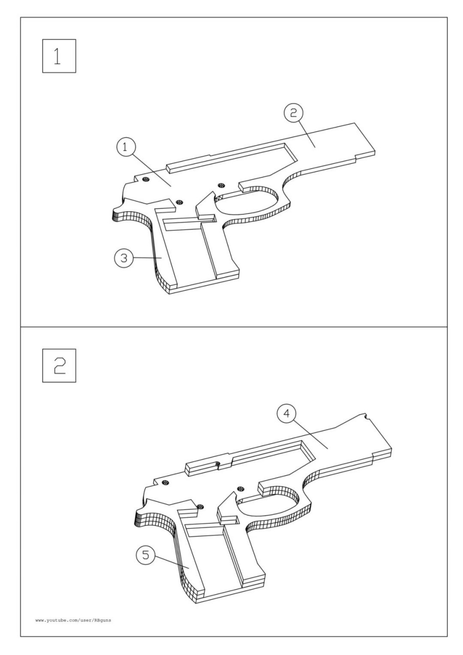 m9皮筋槍圖紙教程