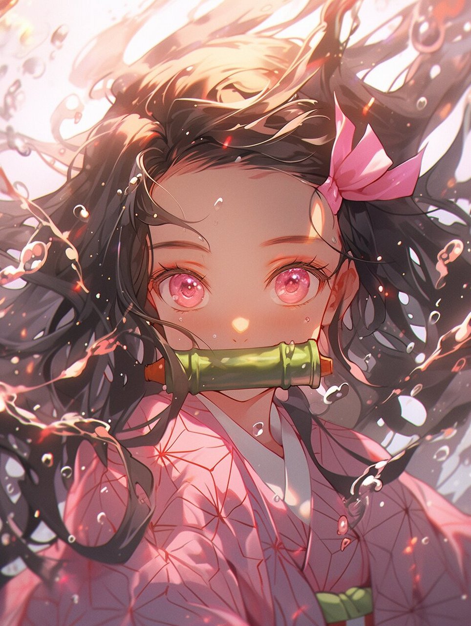 鬼灭之刃|灶门祢豆子|aigc 灶门炭治郎的妹妹,因鬼舞辻无惨的血液变成