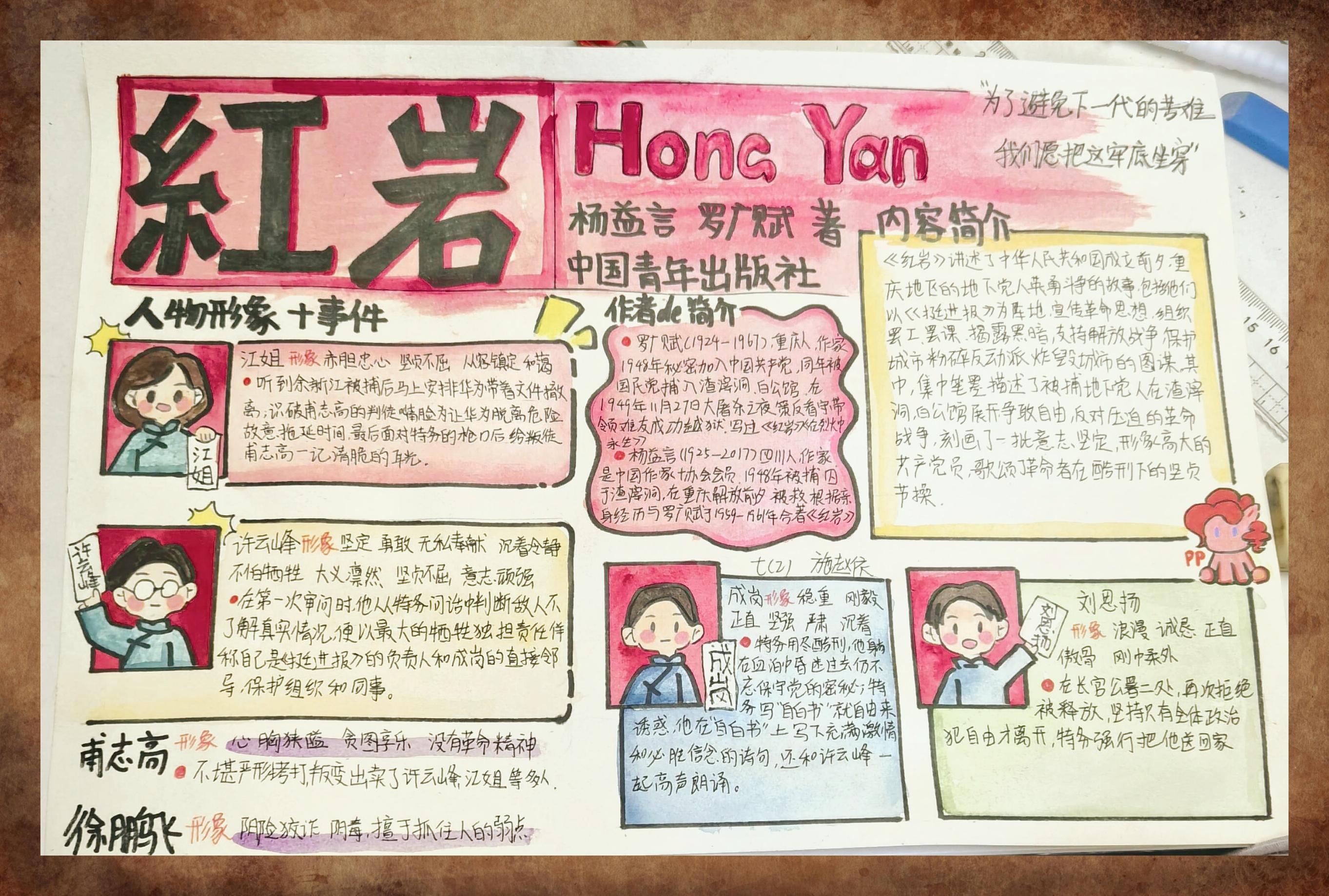 红岩精神手抄报