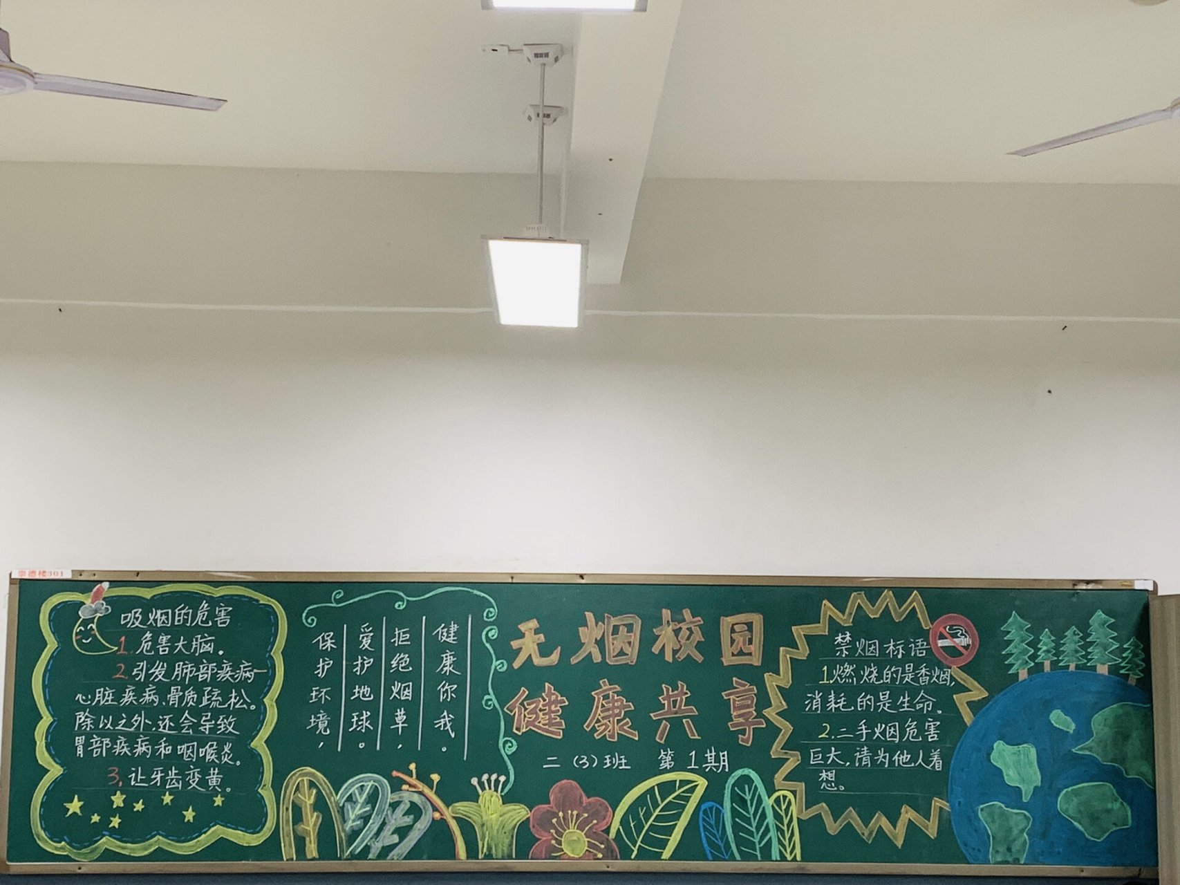 黑板报|无烟校园,健康共享