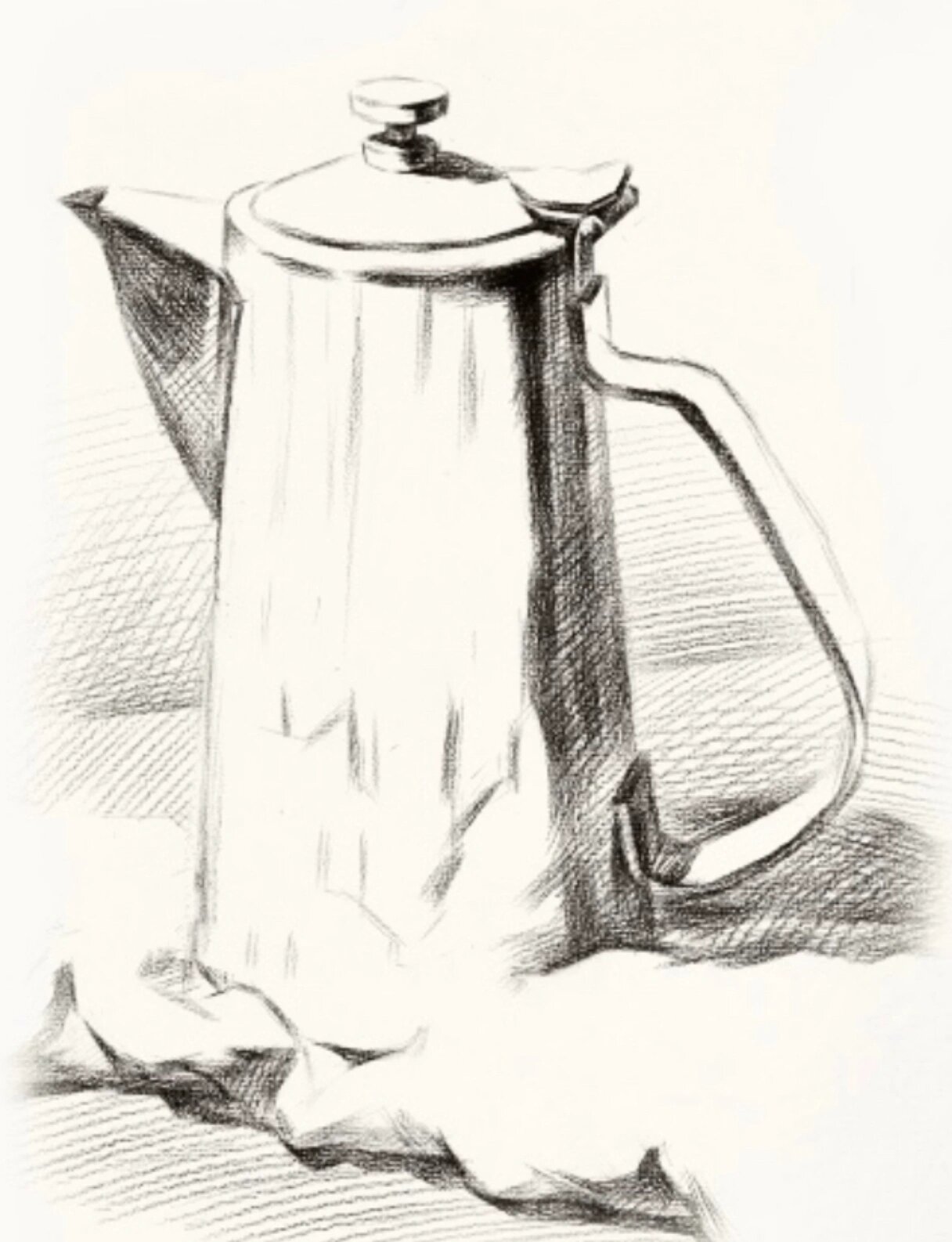 不锈钢水壶素描详细步骤