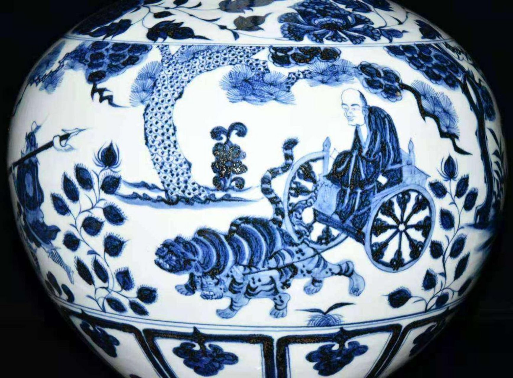 元青花鬼谷子下山图罐 中文名:元青花鬼谷子下山图罐 类02 02 别