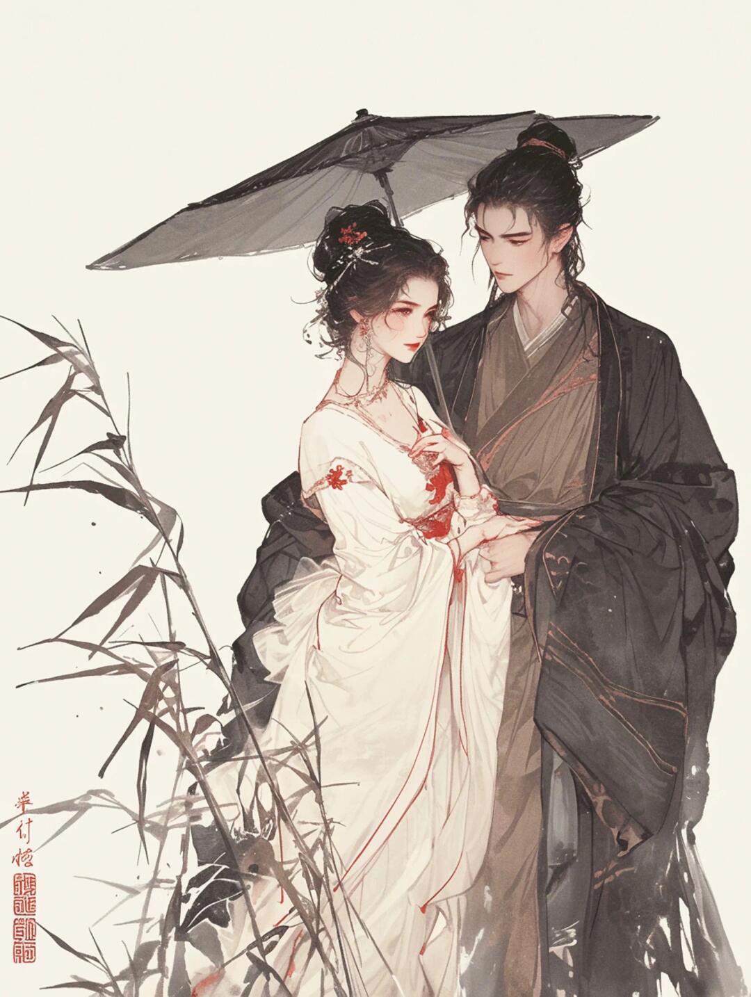 可商素材|古风情侣