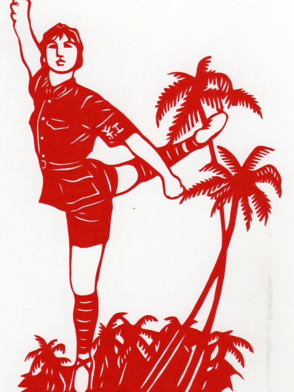 剪纸.红色娘子军.