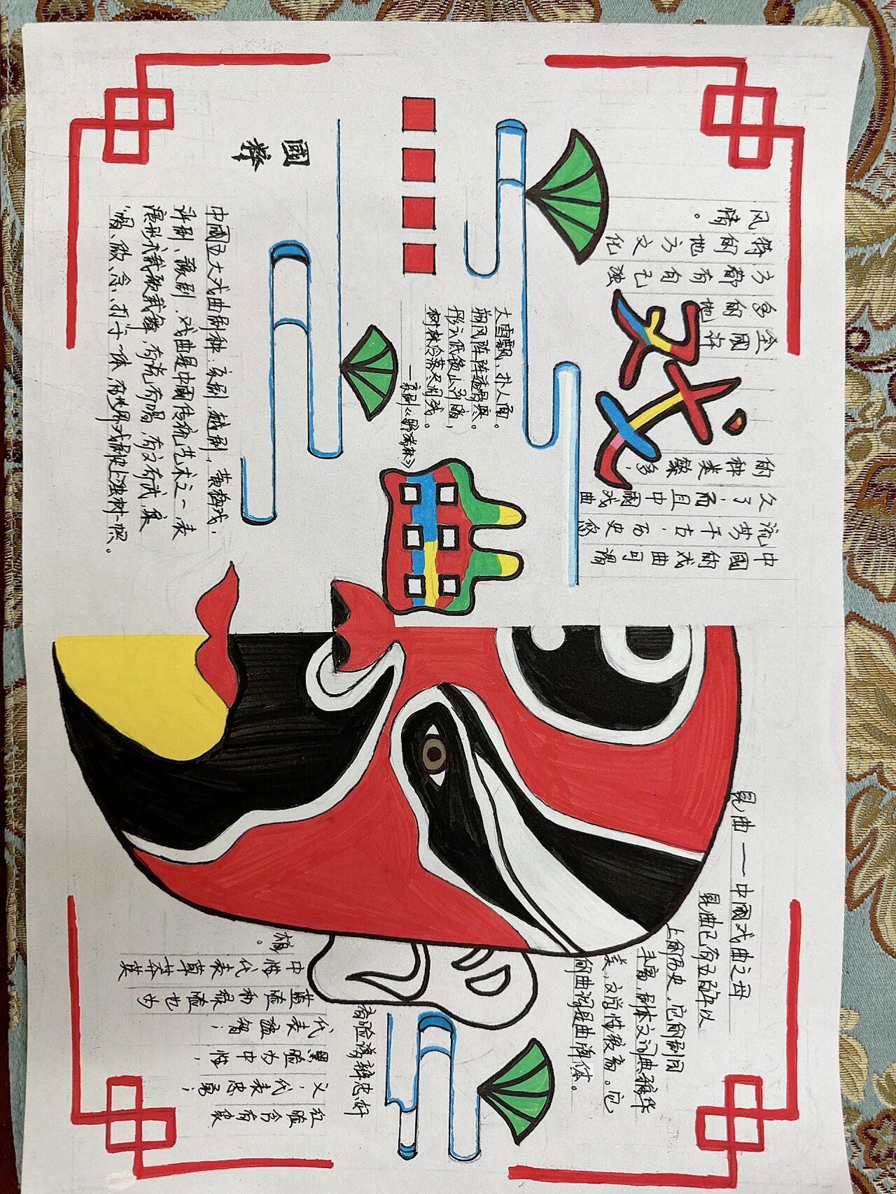 关于戏曲的手抄报