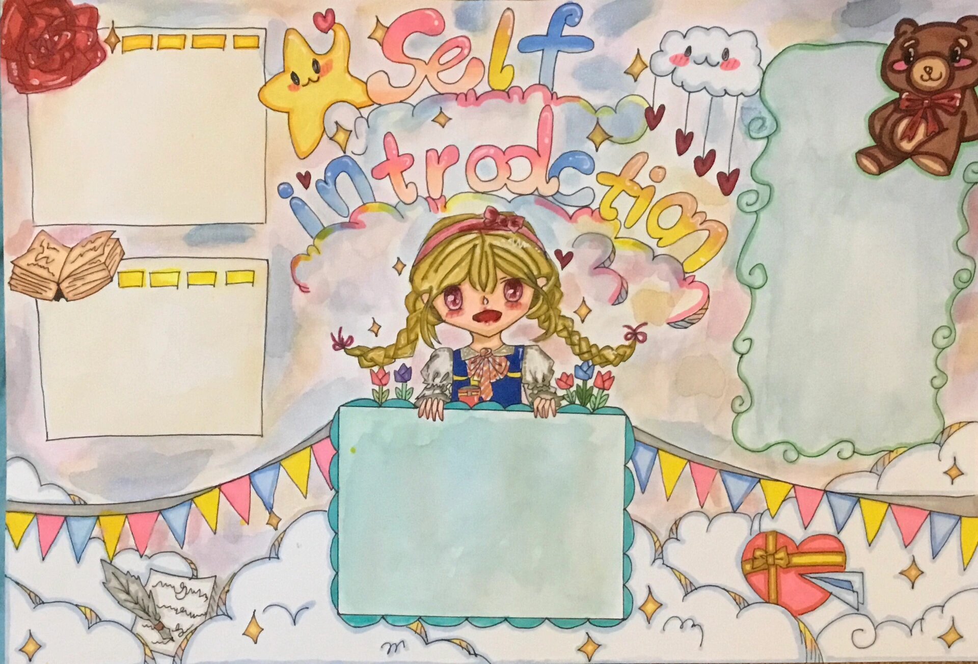 英语自我介绍手抄报