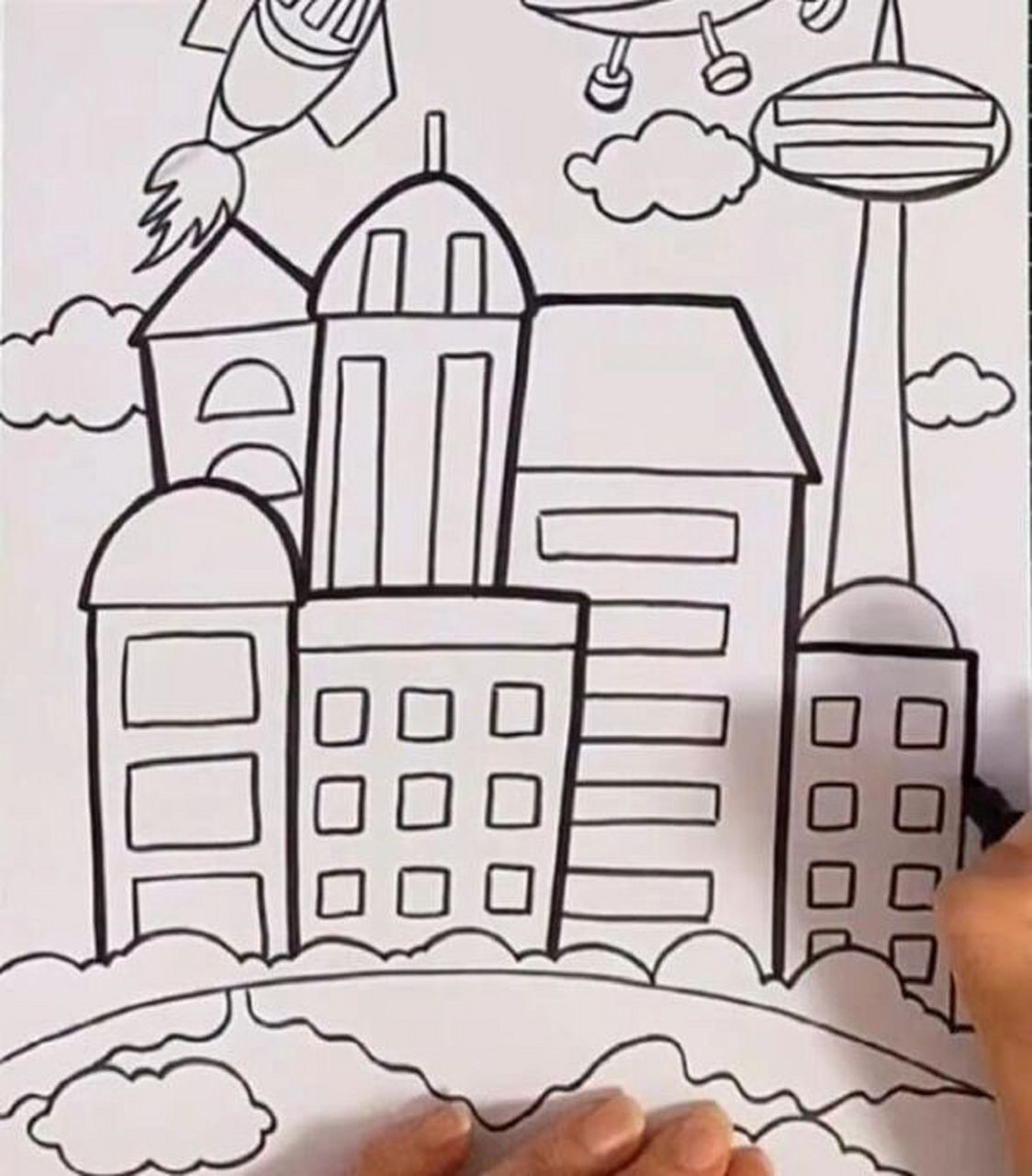 分享喜欢 儿童创意未来世界房子的画法步骤 分享喜欢 儿童创意未来
