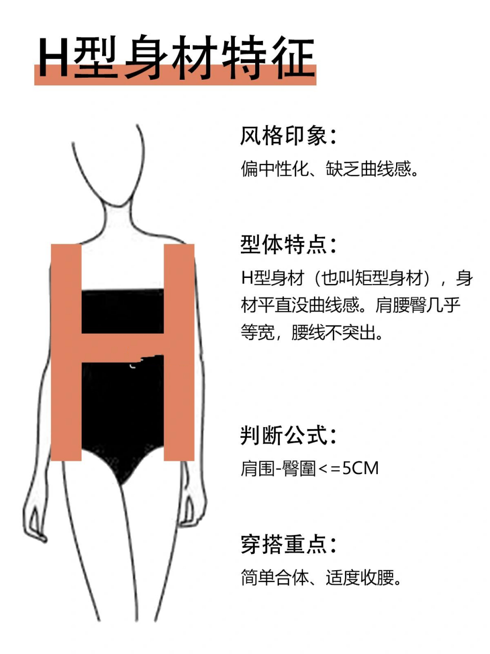 h型身材特征图片