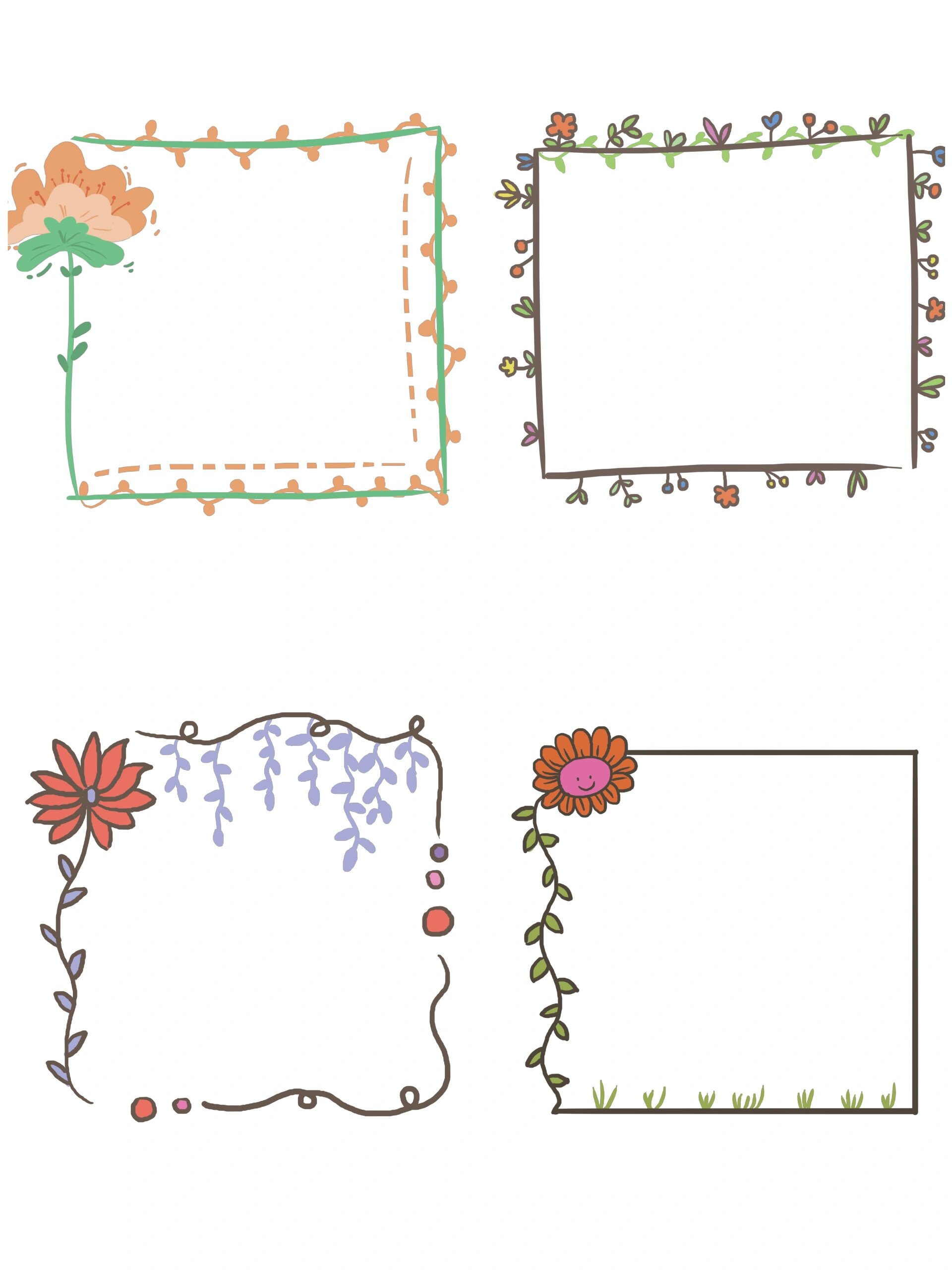 手绘边框‖卡通儿童画免抠边框素材②