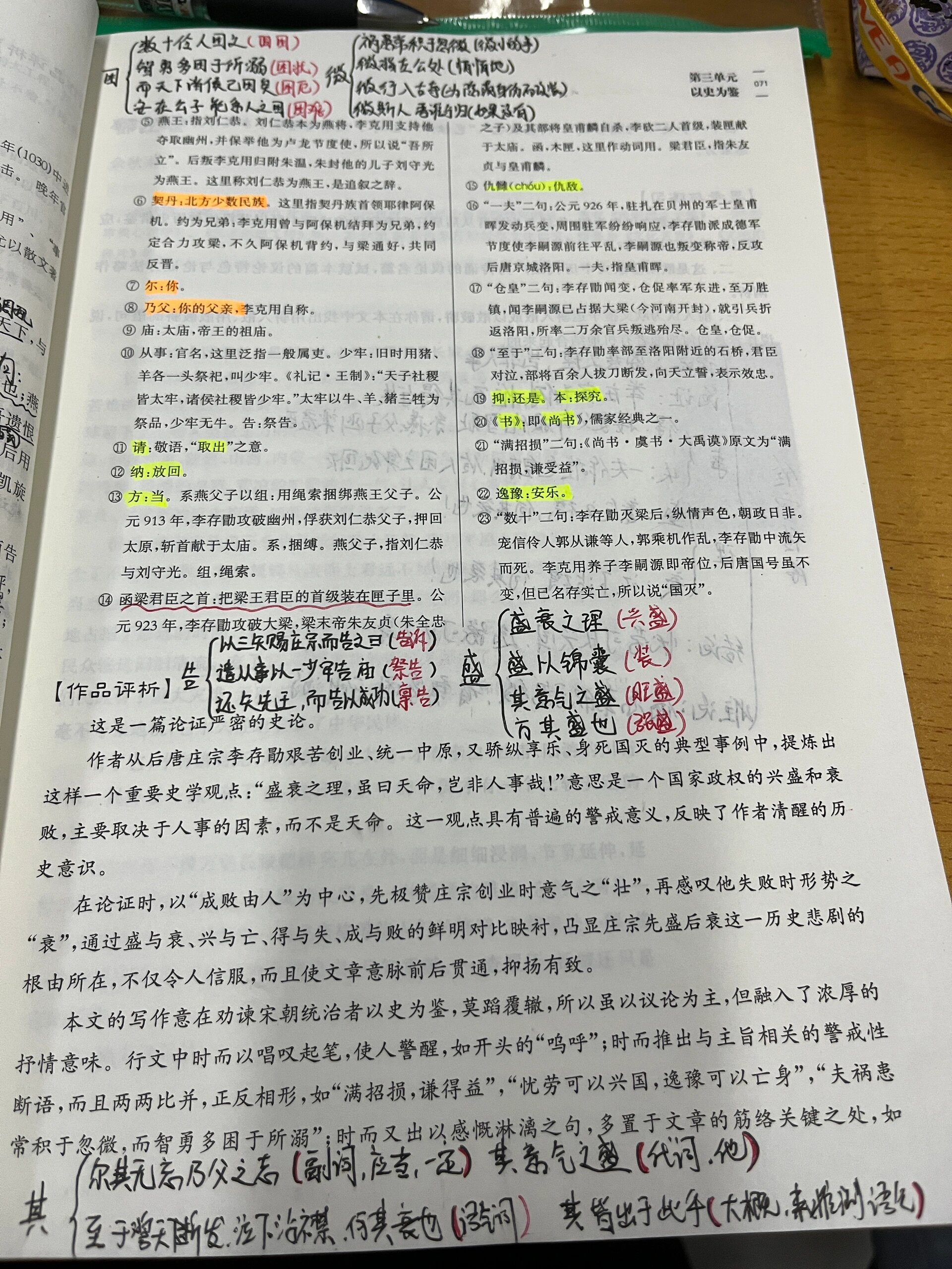 专升本语文 《五代史伶官传序》