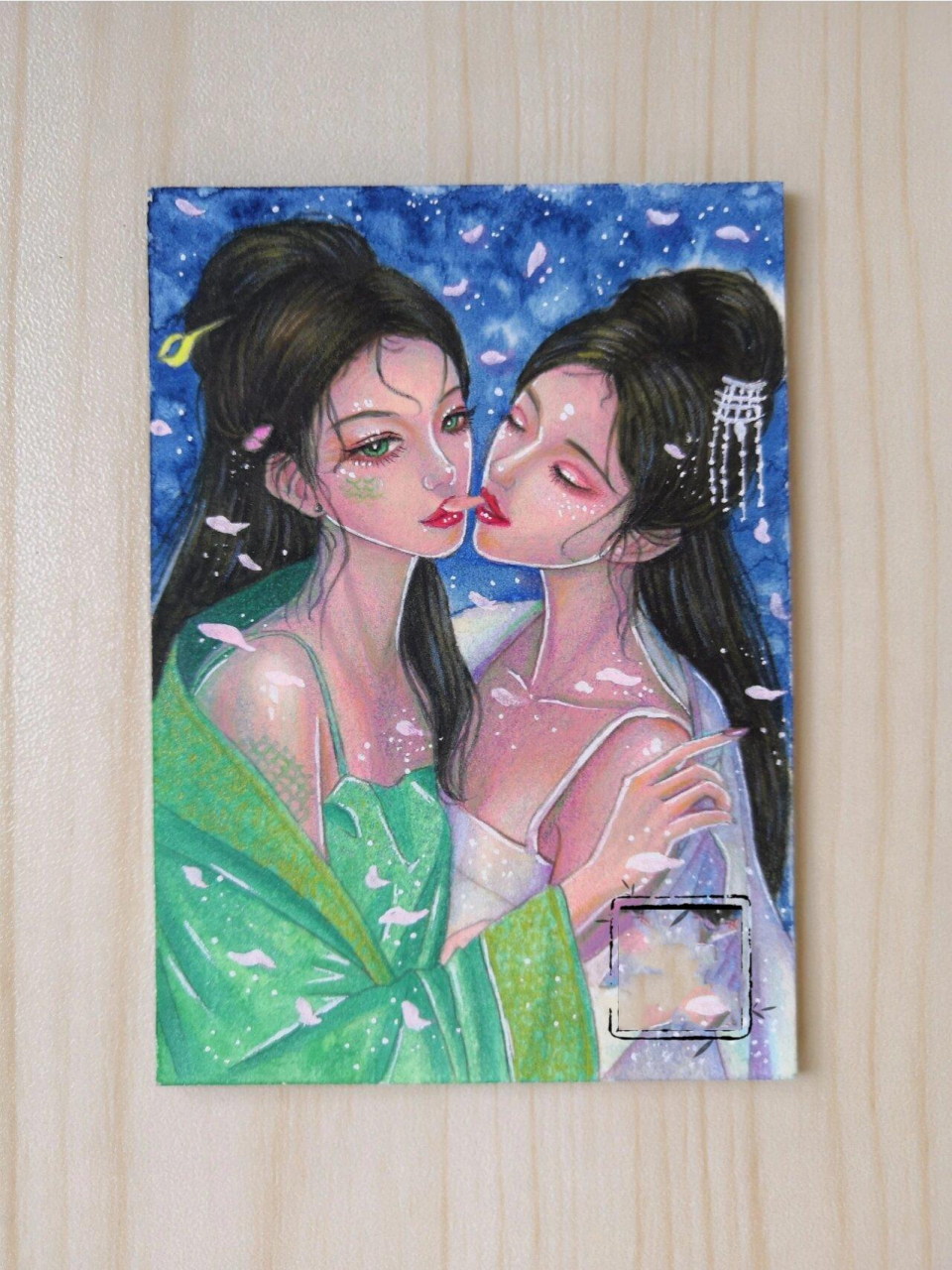 漫艺手绘-青蛇白蛇 手绘卡