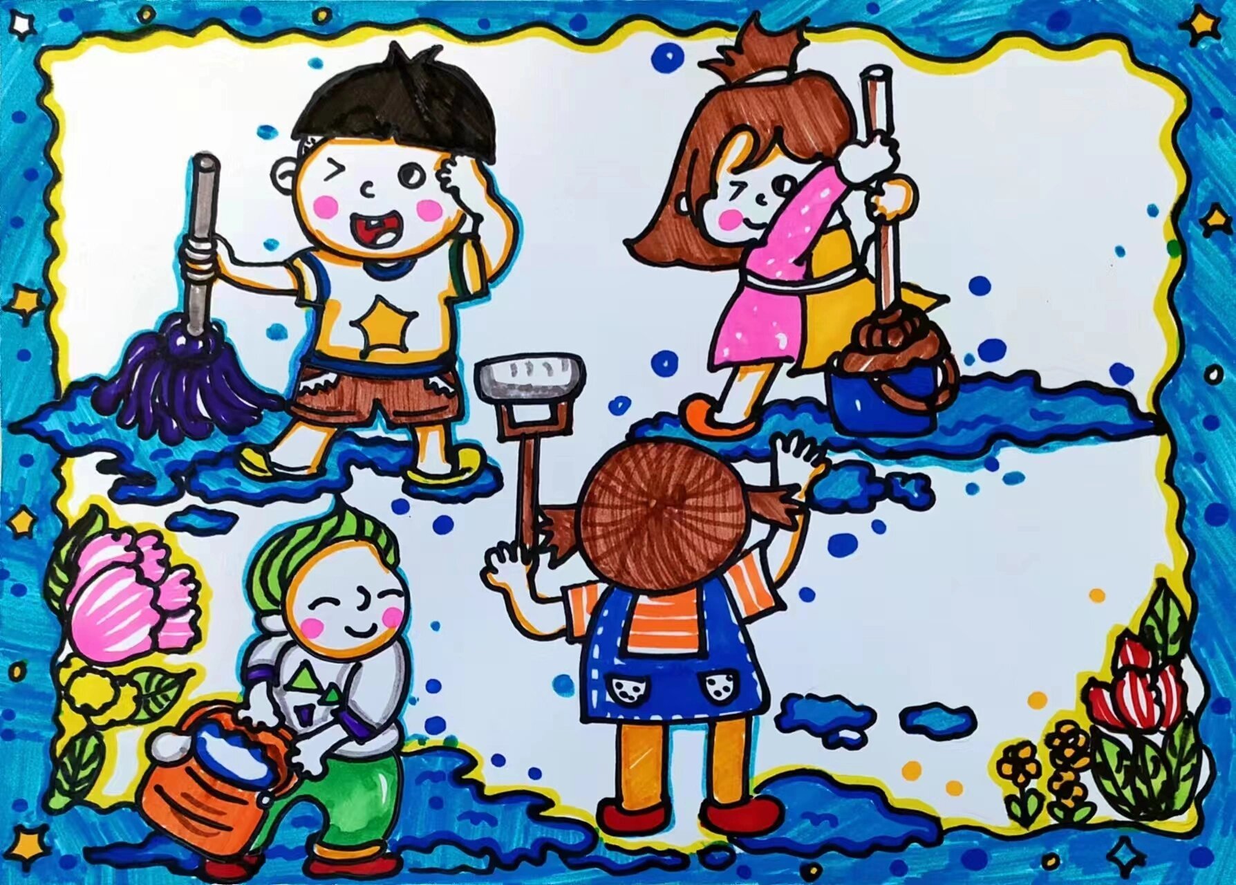 打扫卫生手抄报