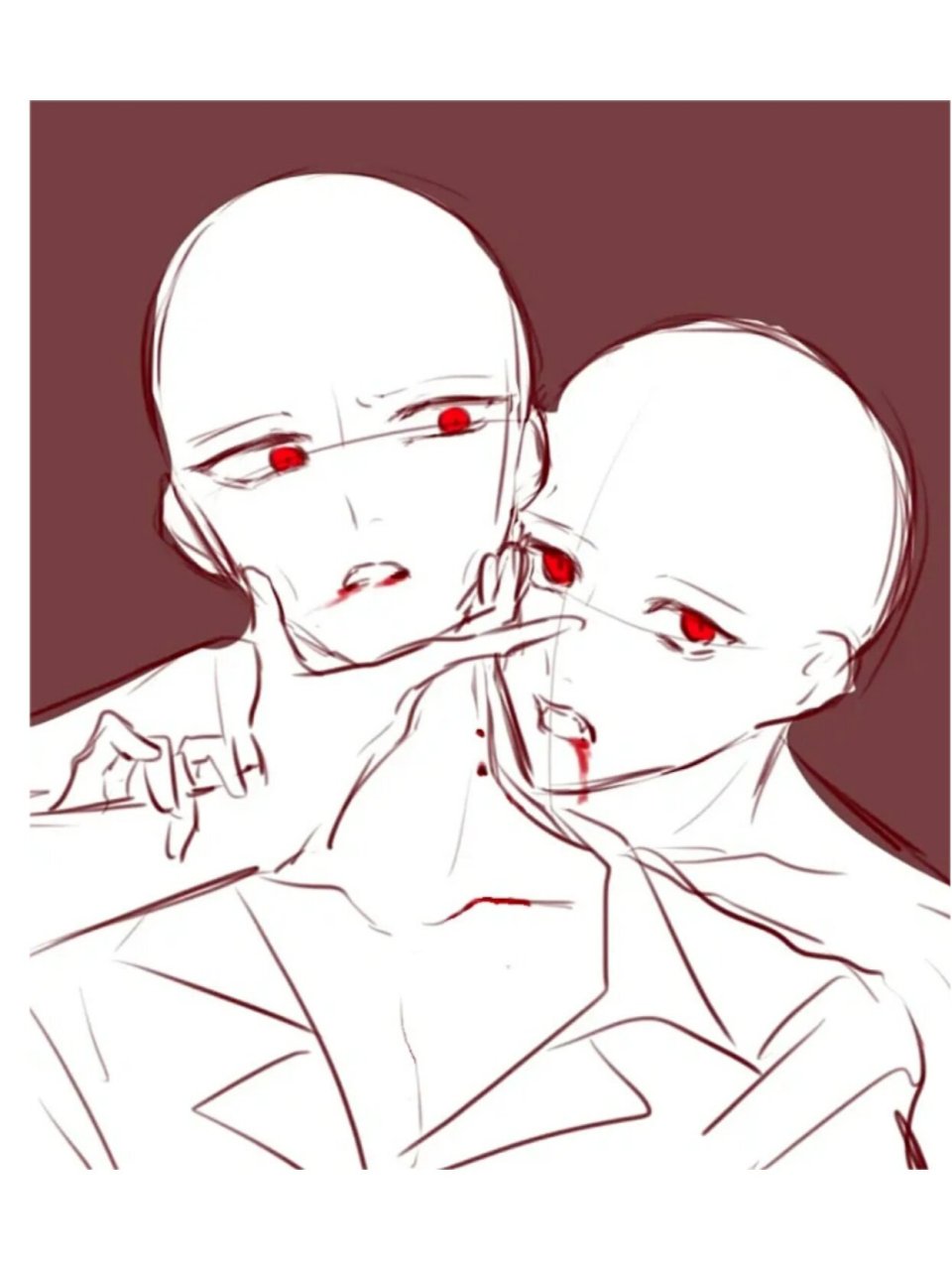 【绘画参考】情侣亲密动作线稿参考