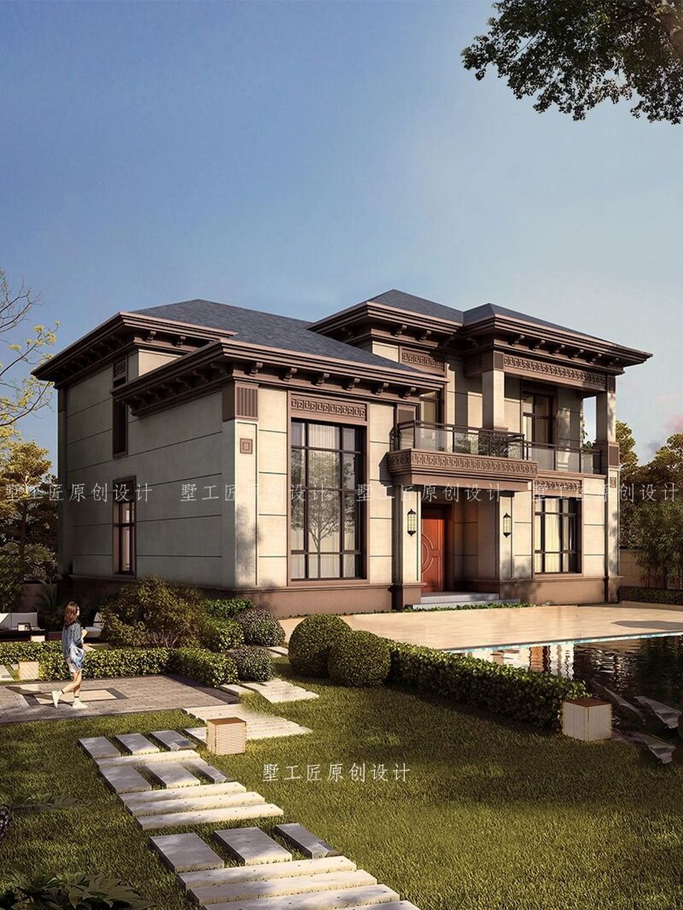 别墅错层屋顶设计,这款你们觉得怎么样 这款别墅占地面积178.